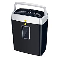 Low-Noise Shredder-6-Sheet High-Security Micro-Cut Paper, CD and Credit Card Home Office Shredder with Pullout Basket