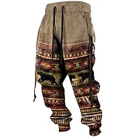 Bengbobar Mens Joggers Sweatpants Men 3D Print Aztec Deer Pants Novelty Trousers Casual Athletic Sports Joggers for Men