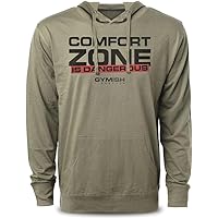 Comfort Zone Is Dangerous Inspirational Workout Lifting Hoodie for Men