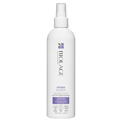 BIOLAGE Hydra Source Daily Leave-In Tonic | Moisturizes, Renews Shine & Protects Hair From Environmental Damage | For Dry Hair | Vegan | 13.5 Fl Oz