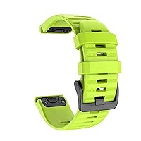 22 26mm Silicone WatchBand Strap for Coros VERTIX 2 Smart Watch Quick Easy Fit Wristband Belt Bracelet Correa (Color : Green, Size : 20mm)