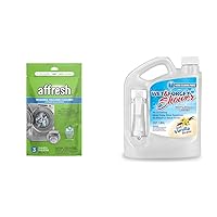 Affresh Washing Machine Cleaner, Cleans Front Load and Top Load Washers, Including HE, 3 Tablets & Wet & Forget Shower Cleaner Weekly Application Requires No Scrubbing, Bleach-Free Formula, 64 Ounce