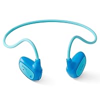Open Ear Bluetooth Wireless Headphones with MIC for Children, OpenBuds Kids, Ultra-Light, Portable and Safer for iPad, Tablet or Computers (Navy Blue)