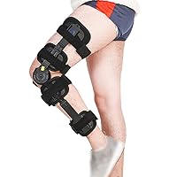 Unloader Knee Brace, Osteoarthritis Knee Brace for Fracture Fixation, Knee Immobilizer for Arthritis Knee Pain Relief, Comfortable Breathable - Adjustable Length & Angle (Left)