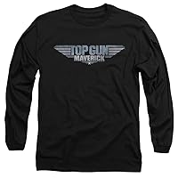 Popfunk Classic Top Gun: Maverick Plane Logo Unisex Adult Long-Sleeve T Shirt