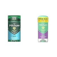Mitchum Antiperspirant Deodorant Stick for Men, Triple Odor Defense Invisible Solid & Women's Deodorant, Antiperspirant Stick, Triple Odor Defense Gel, 48 Hr Protection