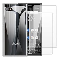 Case Cover Compatible with Unihertz Titan Slim + [2 Pack] Screen Protector Tempered Glass Film - Soft Flexible TPU Silicone for Unihertz Titan Slim (4.20 inches) (Transparent)
