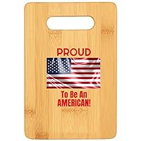 American Flag USA Citizen Bamboo Cutting Board For Wife,Girlfriend and Mom
