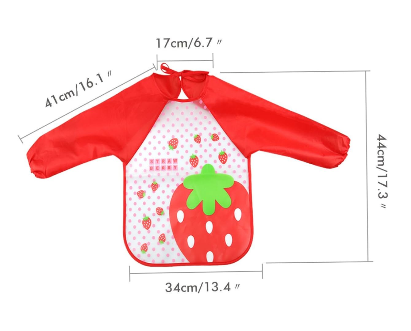 Zoxjixc DELANTAL Art Smock Kids Paint Waterproof Waterproof Amps Smock with Long at Random -Colored Sleeves for Young Children