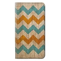 RW3033 Vintage Wood Chevron Graphic Printed PU Leather Flip Case Cover for LG K10 (2018), LG K30