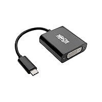 Eaton Tripp Lite USB C to DVI Adapter Converter 1080P M/F Black USB Type C, USB 3.1 Gen 1, Portable, Thunderbolt 3 (U444-06N-DVIBAM)