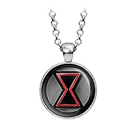 Black Widow Necklace, Superhero Pendant, Comics Necklace