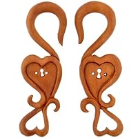 Pair of Sabo Wood Key to My Heart