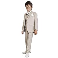 Boys' Solid Three Pieces Suit,Single Breasted Button Tuxedos,Formal Pageboy Party Dinner Performance
