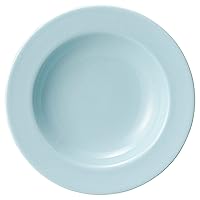 Middish/Medium Bowl Blue Half Rim Salad [7.4 x 1.3 inches (187 x 32 mm)]