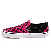 Vans Unisex Classic Slip On Checkerboard Skate Shoe - Black/Pink