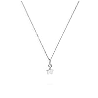 jewellerybox Sterling Silver Tiny Star Necklace - 22 Inches