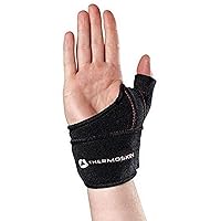 Thumb CMC Right Wrist Wrap, Black, Large and X-Large