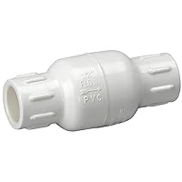 Homewerks VCK-P40-E7B In-Line Check Valve, Solvent x Solvent, PVC Schedule 40, 1.5-Inch , White