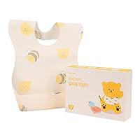 Disposable Baby Bibs with Crumb Catcher - Individually Packaged for Easy Travel, Perfect for Boys & Girls