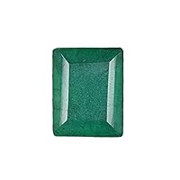 Ring Size Brazilian Faceted 14.50 Ct. Emerald Cut Green Emerald Loose Gemstone for Sale