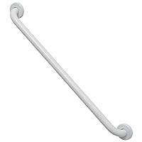 Stainless Steel Bath and Shower Straight Grab Bar-Concealed Mounting Snap Flange-1 Diameter x 23.6 Length White
