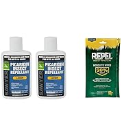 Sawyer Products SP5642 20% Picaridin Insect Repellent, Lotion, 4-Ounce, Twin Pack,White & Repel Insect Repellent Mosquito Wipes, Repels Mosquitoes, Ticks, Gnats and Other Listed Pests