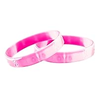 Pink Camouflage Silicone Wholesale Pack Bracelets - Pink Camouflage Ribbon Silicone Wristband for Breast Cancer Awareness - Perfect for Charity Walks, Awareness Events, Support Groups, Gift-Giving and Fundraisers