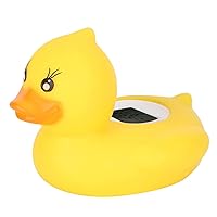Floating Pool Thermometer,Duck Shape Floating Thermometer Swimming Pool Baby Bath Water Temperature Measuring Tool,High and Low Temperature Alarm for Bath, Floating Pool Thermometer Water swimmin