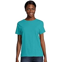 Hanes ComfortSoft® Tagless® Women’s Short Sleeve T-Shirt 2XL Teal