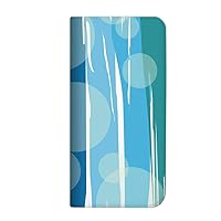 mitas NB-0003-BU/iPhone 12 Pro Max Case, Notebook Type, No Belt, Aqua Pattern, Blue (490)