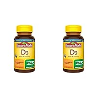 Nature Made Vitamin D3 2000 IU (50 mcg), Dietary Supplement for Bone, Teeth, Muscle and Immune Health Support, 100 Tablets, 100 Day Supply (Pack of 2)