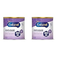 Enfamil Gentlease Baby Formula, Clinically Proven to Reduce Fussiness, Crying, Gas & Spit-up in 24 hours, Brain-Building Omega-3 DHA & Choline, Baby Milk, 19.9 Oz Powder Can​ (Pack of 2)
