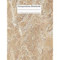 Composition Notebook: Marbled journal, Brown, Grey White Tile Color College Ruled pages of size 8.5 x 11 inch.1 subject notebook for students. ... school use - marble print gifts to write in