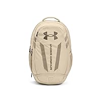 Under Armour Unisex-Adult Hustle Lite Backpack, (045) Downpour Gray / / Metallic Gold, One Size Fits All