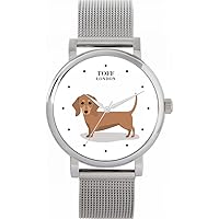 Dachshund Dog Watch Ladies 38mm Case 3atm Water Resistant Custom Designed Quartz Movement Luxury Fashionable