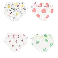 4pieces girls baby underwear 6-12 months for dresses triangle pants 100%cotton cartoon girl briefs panties