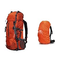 50L Waterproof Camping Backpack,Outdoor Sport Travel Daypack ,Special fiber support, breathable mesh pad,for Climbing Camping Touring,C