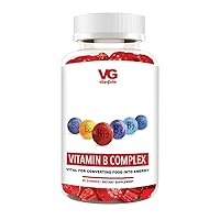 VitaGlobe B Complex Gummy - Strawberry Flavor with Vitamin C, Niacin, B6, B12 & Biotin for Energy, Heart Health and Brain Support, 60 Count (Pack of 1)