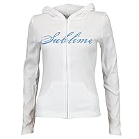Sublime - Floral Surf Juniors Zip Hoodie - Small White