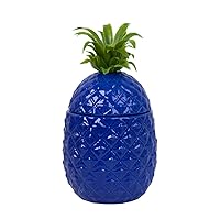Talking Tables Blue Pineapple Ice Bucket with Lid-Premium Drinks Trolley Accessories for Bar Retro Stainless Steel Wine Bottle Cooler, Classy Party Decoration for Table, One Size