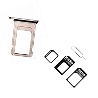 Gold sim Card Tray for iphone11 with Micro Nano SIM Card Adapter