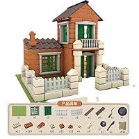 Ultimate Building Experience with The Little Bricklayer DIY Mini House Building Set - Ignite Creativity and Imaginative Play in Kids with Realistic Mini Brick Blocks (D140-96温馨庭院)