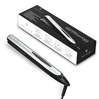 Wazor Hair Flat Iron 1 Inch Ionic Ceramic Hair Straightener Professional Flat Iron With LED Digital and Temperature Control From 284℉ to 446℉ Auto Shut Off