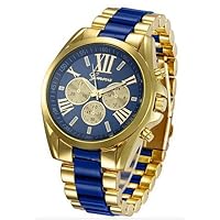 Luxury Big Dial Watch Fashion Casual Quartz Watch Two Tone Watches for Men's