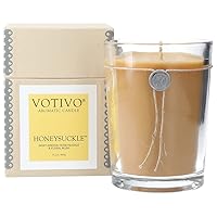 VOTIVO 16.2oz Large Aromatic Soy Blend Candle, Highly fragranced Luxury Home décor-Honeysuckle