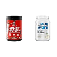 Elite 100% Whey Protein Plus Triple Chocolate 1.8lbs and MuscleTech Grass Fed Whey Protein Powder Deluxe Vanilla 1.8 lbs