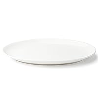 FOUNDATION Porcelain Coupe Plate, Oval, 12 Inch, Set of 12 White