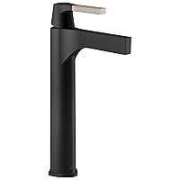 Delta 774-SM-DST Zura Bathroom Faucet, Black and Stainless