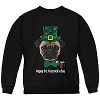 Old Glory St. Patrick's Pugtrick's Day Funny Pug Youth Sweatshirt